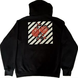 Black Hoodie with Graphic Detail